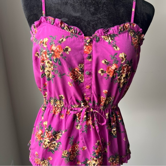 Candie's Vibrant Floral Camisole in Pink - Picture 6 of 9